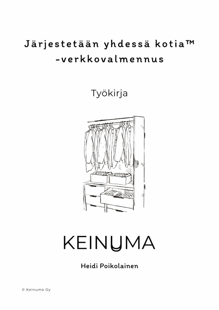 Valmennukseen kuuluvan työkirjan kansilehti.